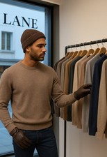 Lanè maglia uomo girocollo cashmere e lana Made in Italy