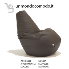 unmondocomodo.it: Poltrona sacco GOCCIA rivestimento in Eco-pelle colore MARRONE