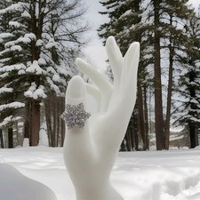 Anello filante fiocco neve - anello, di