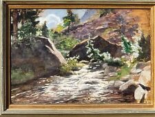 Carlo Pollonera (Alessandria d'Egitto 1849-Torino 1923). Torrente 1887,olio tav.