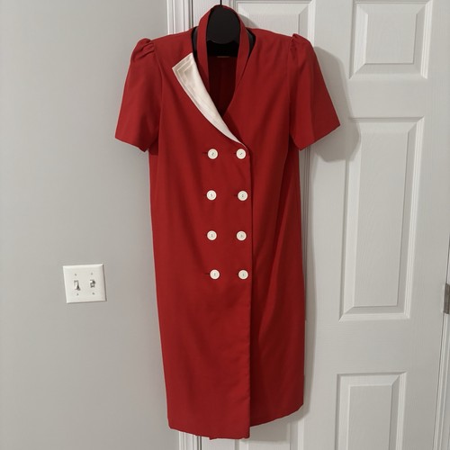 Abito camicia vintage rosso