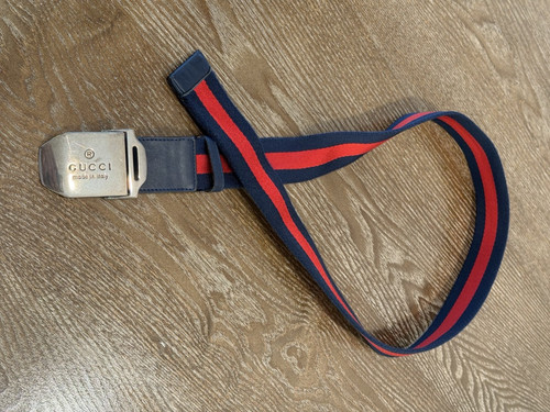 Cintura gucci blu navy rosso - cintura,