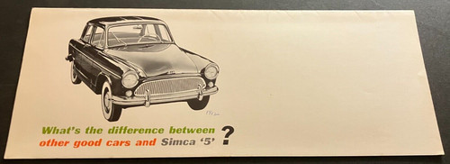 Vintage 1963 simca - 5,