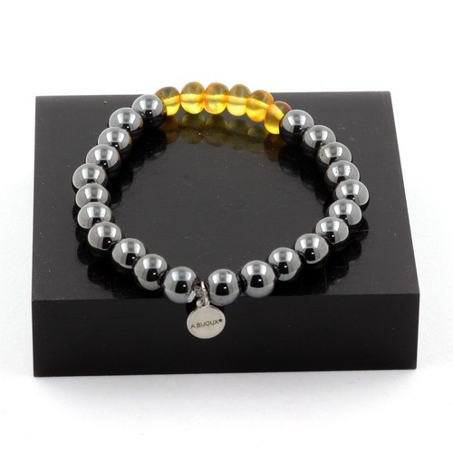 Bracciale perle ambra - bracciale,
