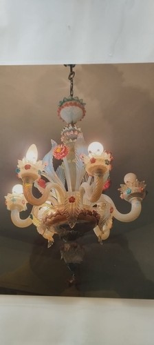 Lampadario opalino 1960 - lampadario,