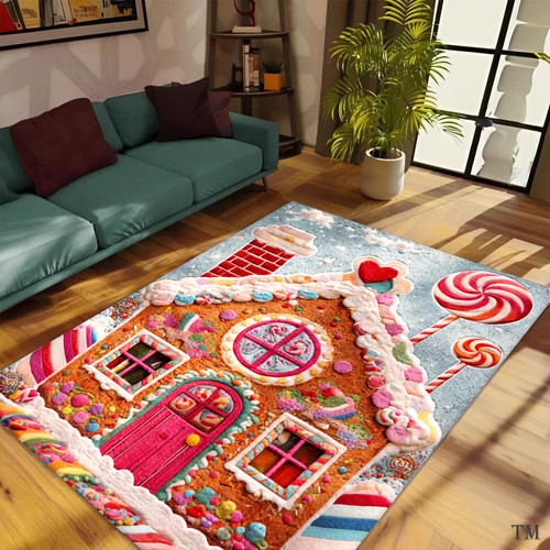 Colorful gingerbread house - gingerbread,