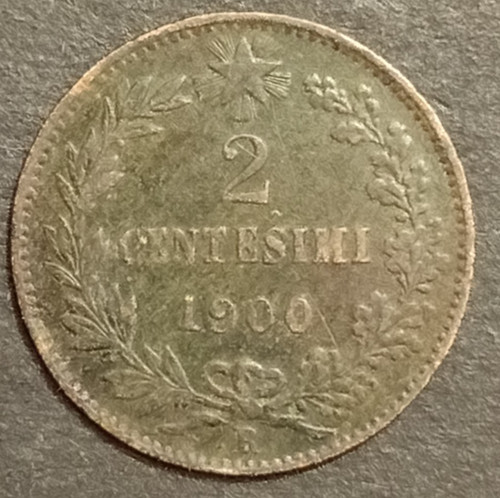 Centesimi lire valore - lire, 1900