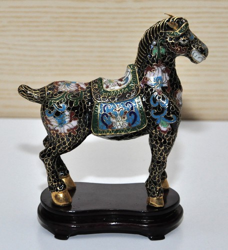 Statua cavallo ottone