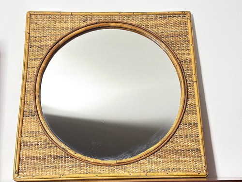 Specchio bambu anni 60 - bambu',