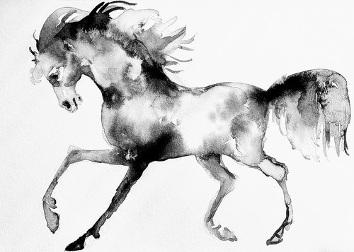 Quadro acquerello arte corsa