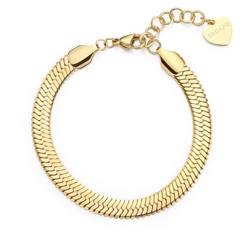 Bracciale donna dorato catena - bracciale,