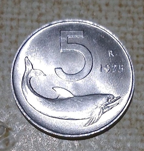 Lire delfino 1975 fdc - 5,