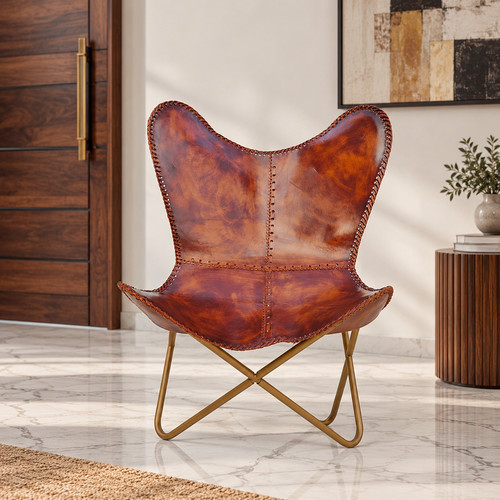 Sedia farfalla vera pelle - farfalla,
