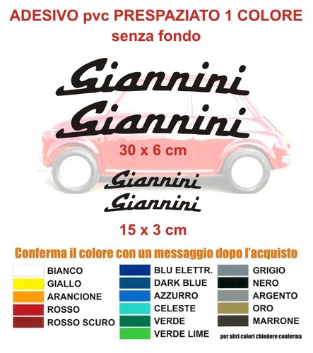 Kit adesivi fiat 500 giannini - kit,
