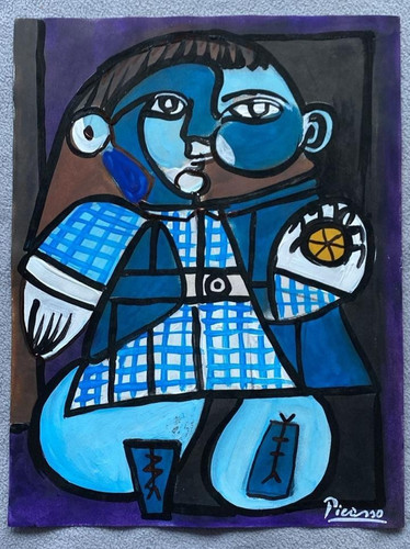 Pablo picasso disegno carta - pablo, su