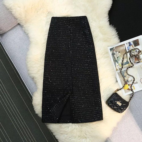 Gonna lunga elegante nera - lunga,