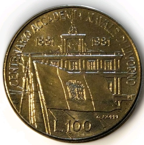 Moneta italia 100 lire - moneta,
