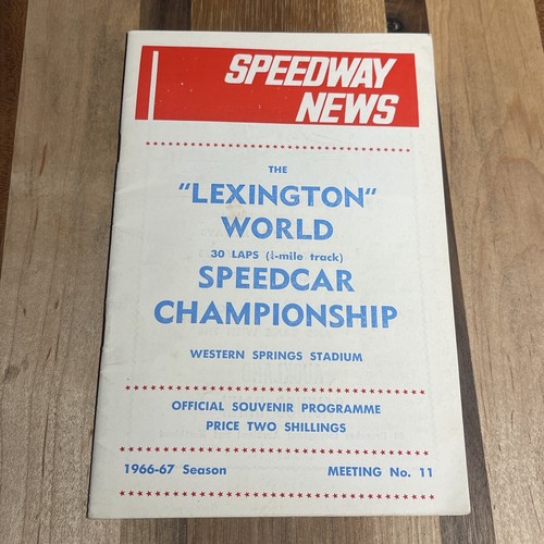 1967 speedcar race program - speedcar,