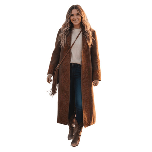 Cappotto midi vintage western