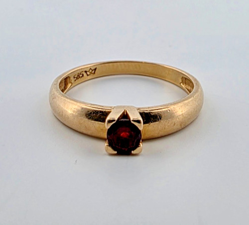 Anello oro 585 con - anello, rosso