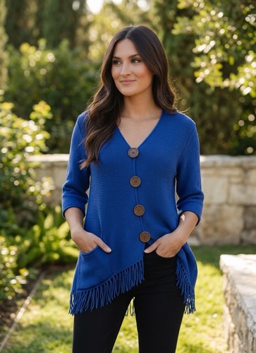 Cardigan maglione frange fresh - maglione,