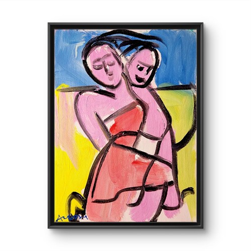 Tela originale arte - , donna