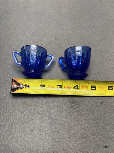 Mini vetro blu cobalto - , vintage