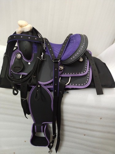 Sella sintetica viola western - sintetica,