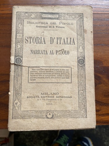 Storia italia 1898 - 1898,