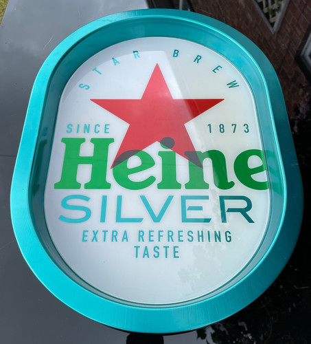 Heineken silver serving tray - silver,