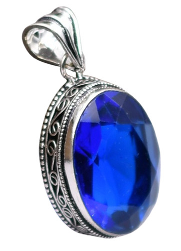 Ciondolo topazio blu idro - blu,
