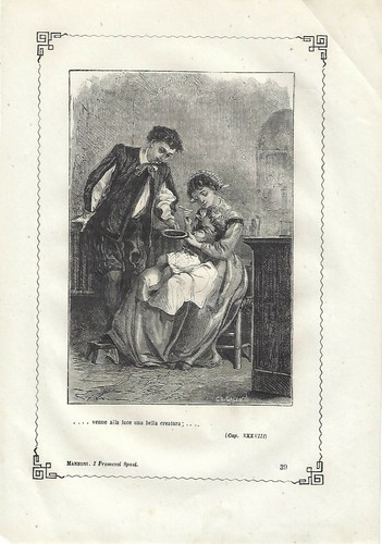 Stampa antica promessi sposi - stampa,