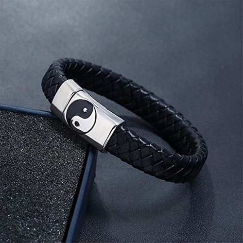Bracciale uomo intrecciato yin - bracciale,