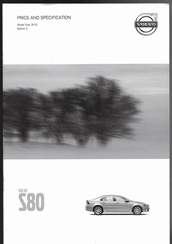 Volvo s80 specifiche - specifiche, 2014-2015