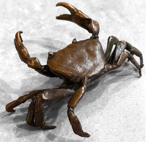 Scultura granchio artigianale