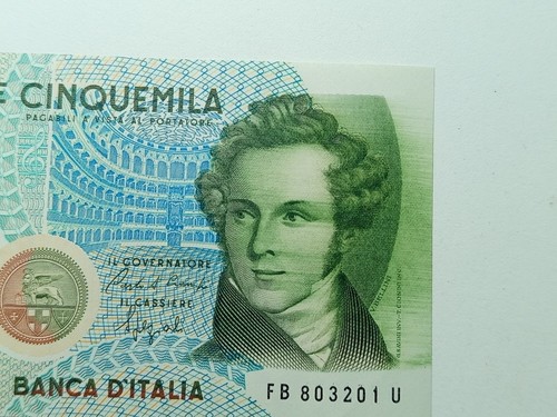 5000 lire bellini lettera - lire, b