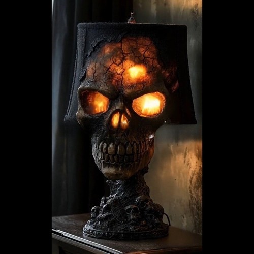 Lampada teschio in - teschio, resina