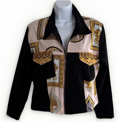 Giacca retrò vintage - nera, oro