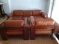 Bastiano divano tre posti e due poltrone anni 70