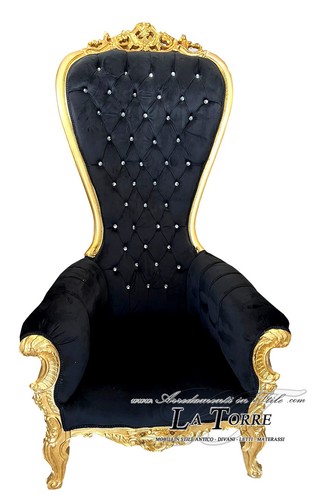 Poltrona trono stile barocco - poltrona,