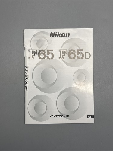Nikon f65 f65d käyttöohje - nikon,