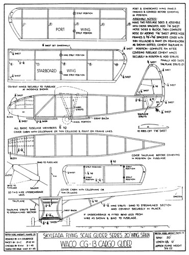Waco aliante campata - cg-13, 20"