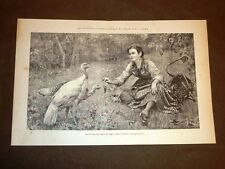 Esposizione d'arte di Roma del 1883 Delizie rusticane Quadro d'Alceste Campriani