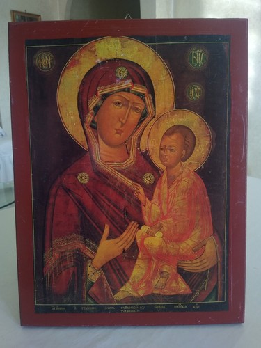 Icona russa madonna con - madonna,
