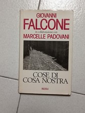 Libro COSE DI COSA NOSTRA Giovanni Falcone Padovani Rizzoli mafia Palermo Riina