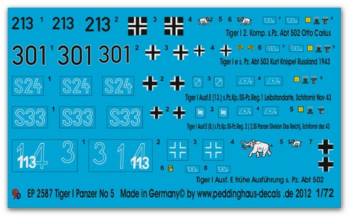 Peddinghaus decals 2587 5 - 2587,