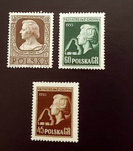 1955 chopina francobolli vf - 3,