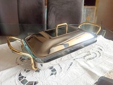 Pirofila Gottinghen modello DAUNIA acciaio e oro 24K Vintage anni 60