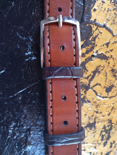 Unisex leather crocodile - leather, loops