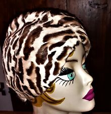 Cappello turbante animalier  hat chapeau vintage usato   pelliccia  DIFETTI